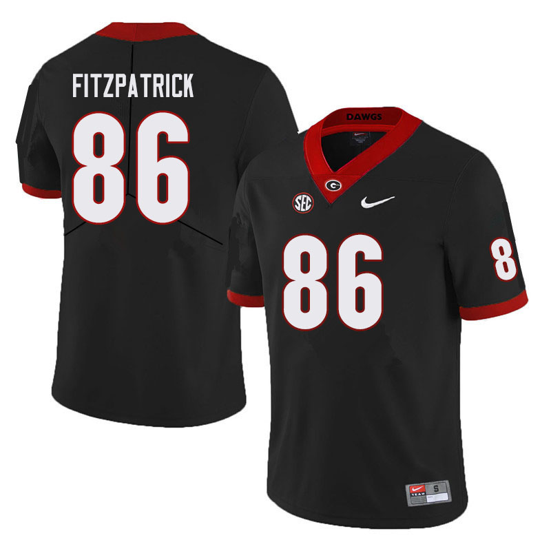 Men #86 John FitzPatrick Georgia Bulldogs College Football Jerseys Sale-Black - Click Image to Close